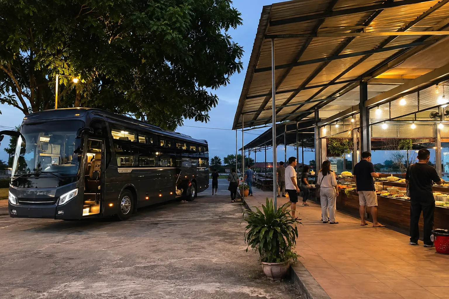 Scheduled meal stop